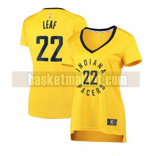 Maillot nba Indiana Pacers statement edition Femme T.J. Leaf 22 Jaune