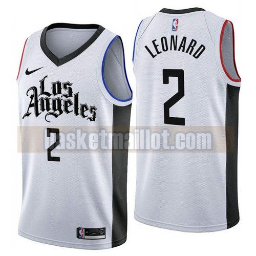 Maillot nba Los Angeles Clippers Ville 2019 Homme Kawhi Leonard 2 White