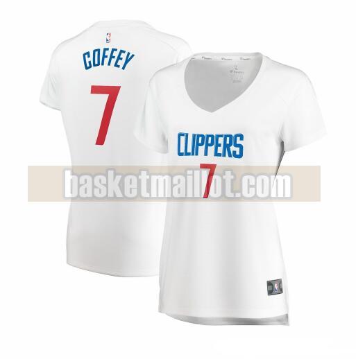 Maillot nba Los Angeles Clippers association edition Femme Amir Coffey 7 Blanc