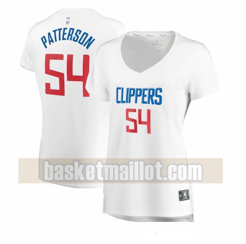 Maillot nba Los Angeles Clippers association edition Femme Patrick Patterson 54 Blanc