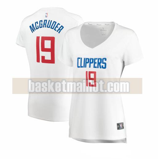 Maillot nba Los Angeles Clippers association edition Femme Rodney McGruder 19 Blanc
