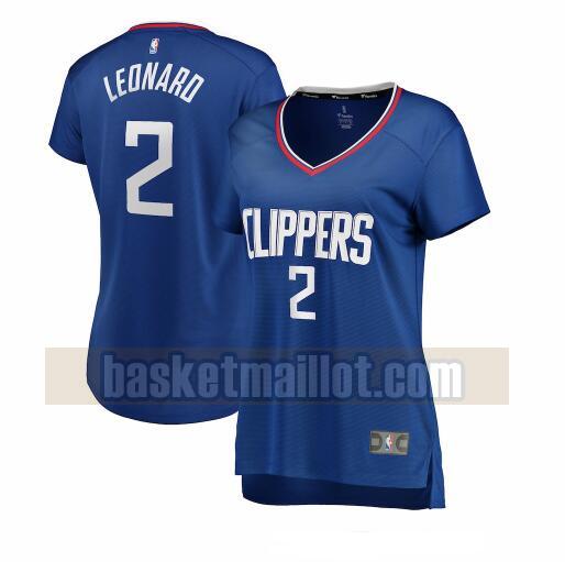 Maillot nba Los Angeles Clippers icon edition Femme Kawhi Leonard 2 Bleu