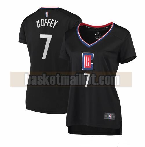 Maillot nba Los Angeles Clippers statement edition Femme Amir Coffey 7 Noir