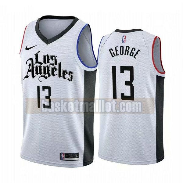 Maillot nba Los Angeles Clippers Édition City 2019-20 Homme George Braves 13 blanc