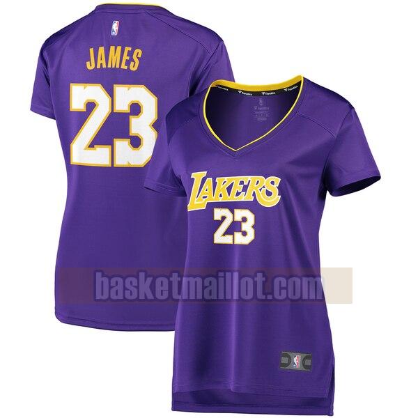 Maillot nba Los Angeles Lakers 2017-2018 statement edition Femme LeBron James 23 Pourpre