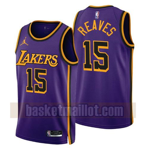 Maillot nba Los Angeles Lakers 2022-2023 Statement Edition Homme Austin Reaves 15 Pourpre