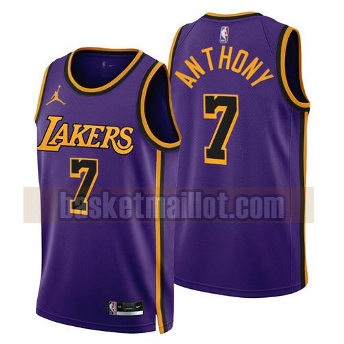 Maillot nba Los Angeles Lakers 2022-2023 Statement Edition Homme Carmelo Anthony 7 Pourpre