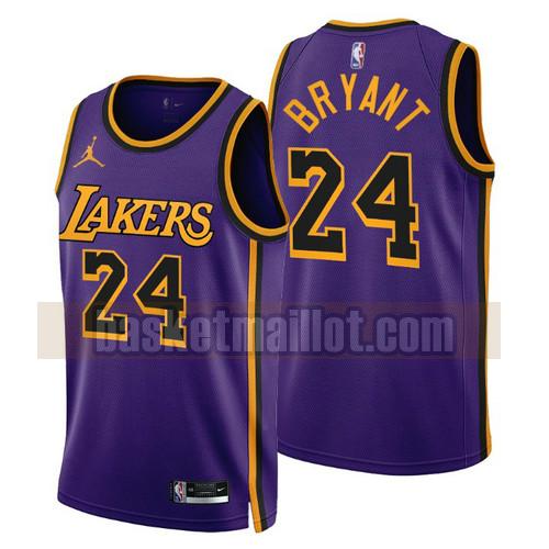 Maillot nba Los Angeles Lakers 2022-2023 Statement Edition Homme Kobe Bryant 24 Pourpre