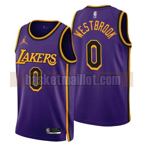 Maillot nba Los Angeles Lakers 2022-2023 Statement Edition Homme Russell Westbrook 0 Pourpre