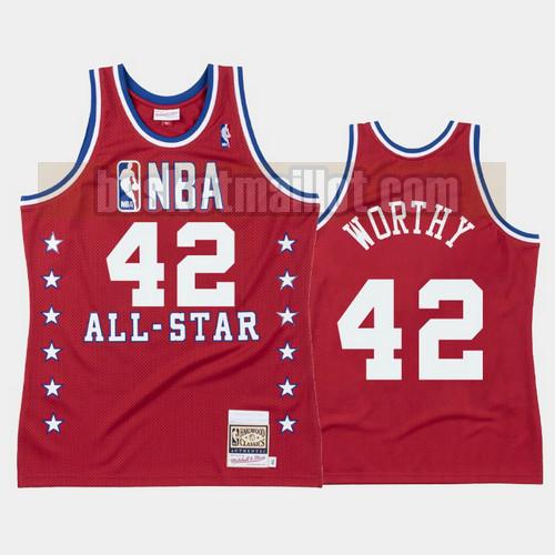 Maillot nba Los Angeles Lakers All Star 1988 Homme James Worthy 42 Rouge