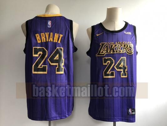 Maillot nba Los Angeles Lakers Basket-ball 2019 Homme Kobe Bryant 24 Pourpre