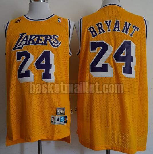 Maillot nba Los Angeles Lakers Basketball Homme Kobe Bryant 24 Jaune