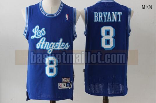 Maillot nba Los Angeles Lakers Basketball Homme Kobe Bryant 8 Bleu