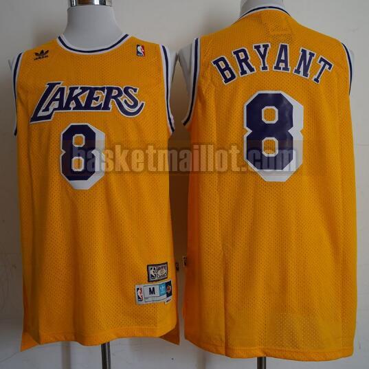 Maillot nba Los Angeles Lakers Basketball Homme Kobe Bryant 8 Jaune