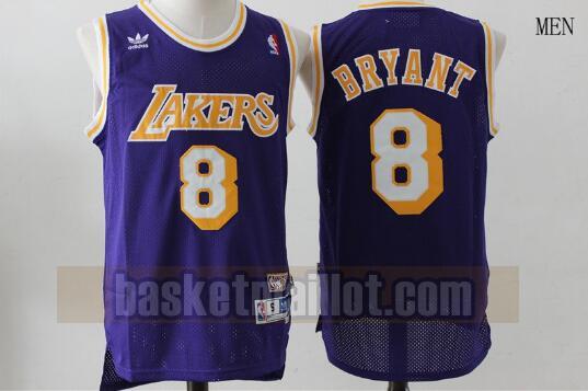 Maillot nba Los Angeles Lakers Basketball Homme Kobe Bryant 8 Pourpre