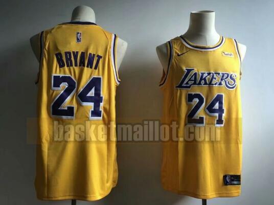 Maillot nba Los Angeles Lakers Basketball pas cher Homme Kobe Bryant 24 Jaune