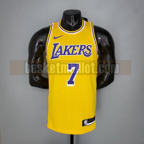 Maillot nba Los Angeles Lakers Homme ANTHONY 7 Col rond jaune