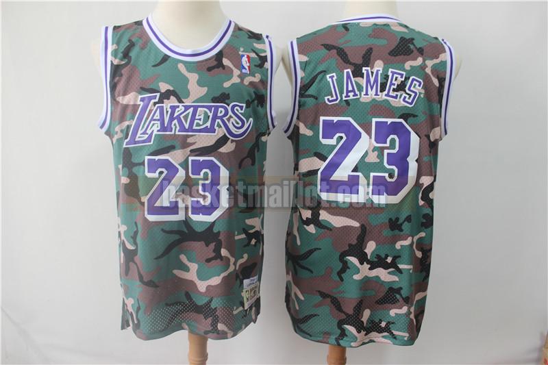 Maillot nba Los Angeles Lakers Homme LeBron Jame 23 Camuflaje