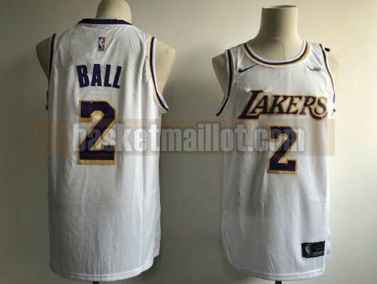 Maillot nba Los Angeles Lakers Homme Lonzo Ball 2 Blanc