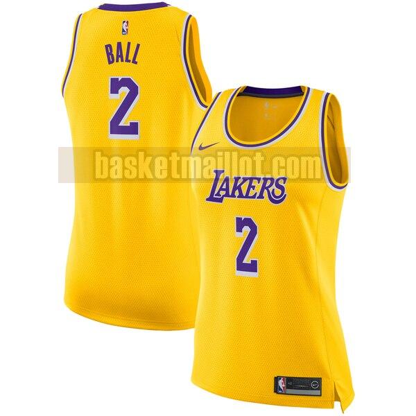 Maillot nba Los Angeles Lakers Nike icon edition Femme Lonzo Ball 2 Jaune