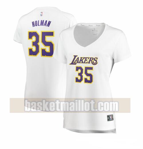 Maillot nba Los Angeles Lakers association edition Femme Aric Holman 35 Blanc