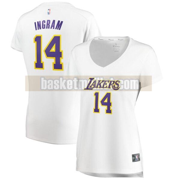 Maillot nba Los Angeles Lakers association edition Femme Brandon Ingram 14 Blanc