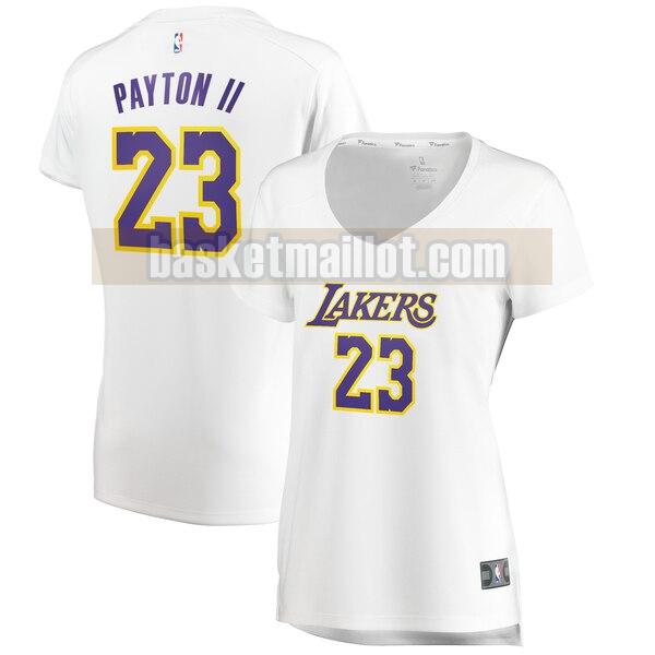 Maillot nba Los Angeles Lakers association edition Femme Gary Payton 23 Blanc