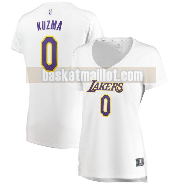 Maillot nba Los Angeles Lakers association edition Femme Kyle Kuzma 0 Blanc