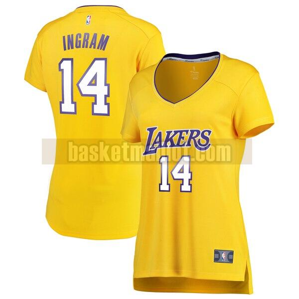 Maillot nba Los Angeles Lakers icon edition Femme Brandon Ingram 14 Jaune