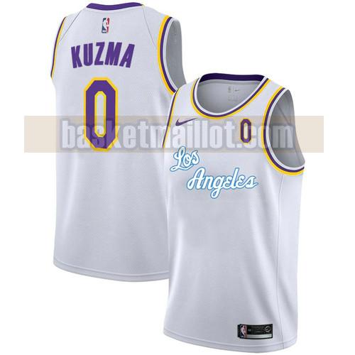 Maillot nba Los Angeles Lakers Édition City 2020-21 Homme Kyle Kuzma 0 Blanc