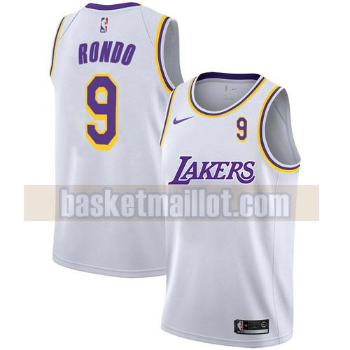 Maillot nba Los Angeles Lakers Édition City 2020-21 Homme Rajon Rondo 9 Blanc