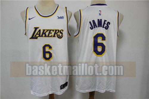 Maillot nba Los Angeles Lakers Édition Fan Homme JAMES 6 blanc