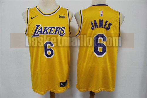 Maillot nba Los Angeles Lakers Édition Fan Homme JAMES 6 jaune