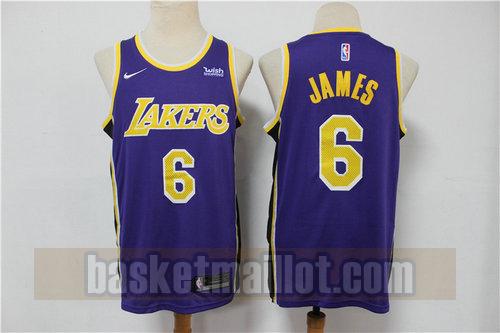 Maillot nba Los Angeles Lakers Édition Fan Homme JAMES 6 violet