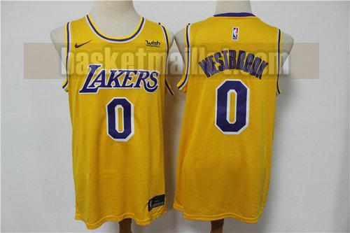 Maillot nba Los Angeles Lakers Édition Fan Homme WESTBROOK 0 jaune