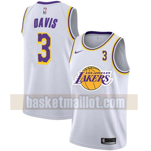 Maillot nba Los Angeles Lakers Édition de la ville 2021 Homme Anthony Davis 3 Blanc