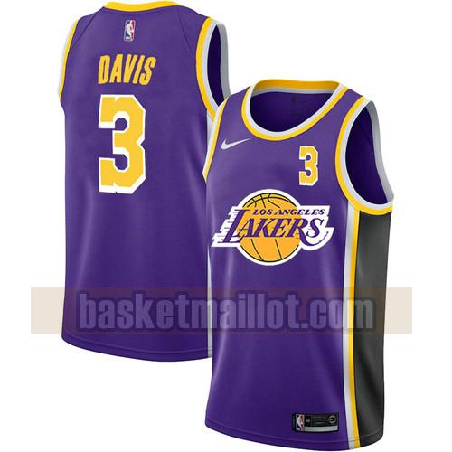 Maillot nba Los Angeles Lakers Édition de la ville 2021 Homme Anthony Davis 3 Pourpre