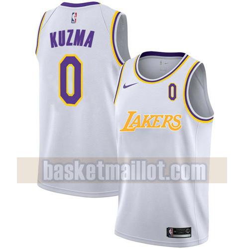 Maillot nba Los Angeles Lakers Édition de la ville 2021 Homme Kyle Kuzma 0 Blanc