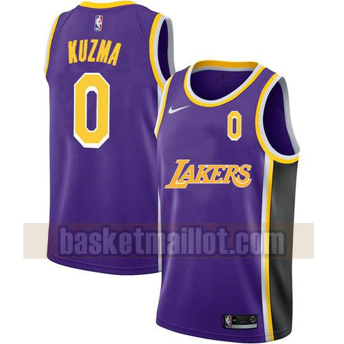 Maillot nba Los Angeles Lakers Édition de la ville 2021 Homme Kyle Kuzma 0 Pourpre