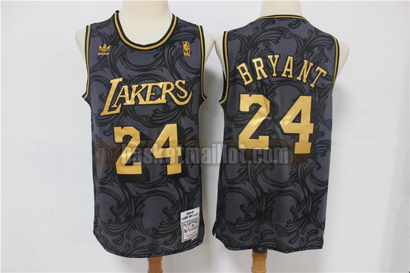 Maillot nba Los Angeles Lakers édition limitée rétro Homme Kobe Bryant 24 gris