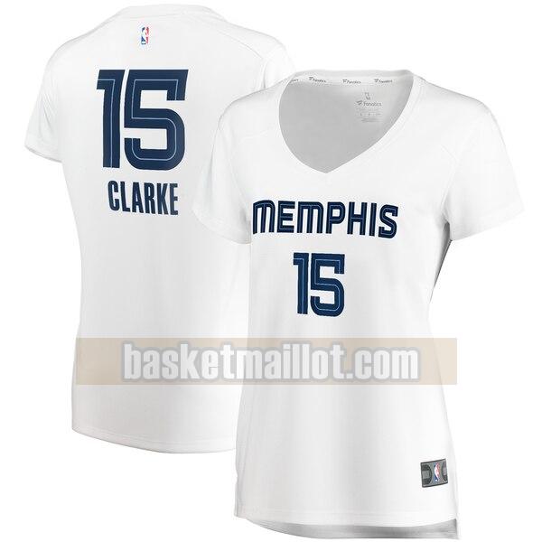 Maillot nba Memphis Grizzlies association edition Femme Brandon Clarke 15 Blanc