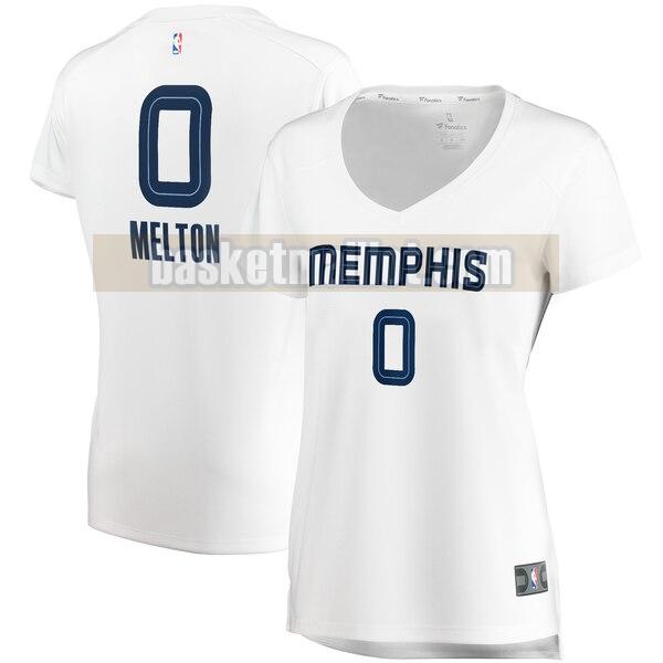 Maillot nba Memphis Grizzlies association edition Femme De'Anthony Melton 0 Blanc