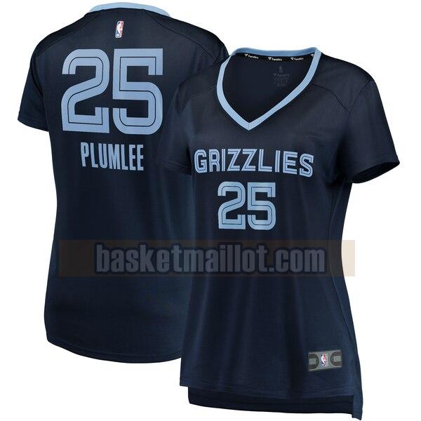 Maillot nba Memphis Grizzlies icon edition Femme Miles Plumlee 25 Bleu marin