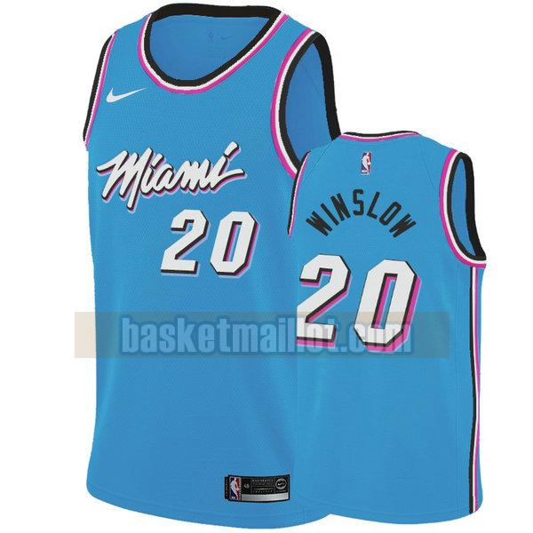 Maillot nba Miami Heat 2019-2020 Homme Justise Winslow 20 Bleu