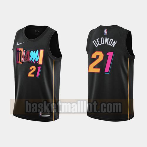 Maillot nba Miami Heat 2021-22 city edition Homme dewayne dedmon 21 Noir