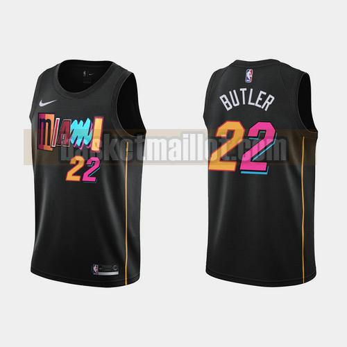 Maillot nba Miami Heat 2021-22 city edition Homme jimmy butler 22 Noir
