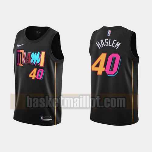 Maillot nba Miami Heat 2021-22 city edition Homme udonis haslem 40 Noir
