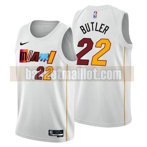 Maillot nba Miami Heat 2022-2023 City Edition Homme Jimmy Butler 22 Blanc
