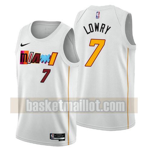 Maillot nba Miami Heat 2022-2023 City Edition Homme Kyle Lowry 7 Blanc