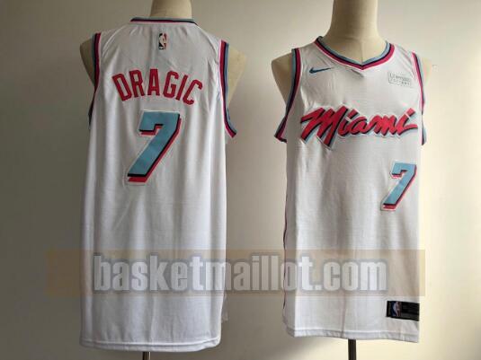 Maillot nba Miami Heat Basketball Homme Goran Dragic 7 Blanc